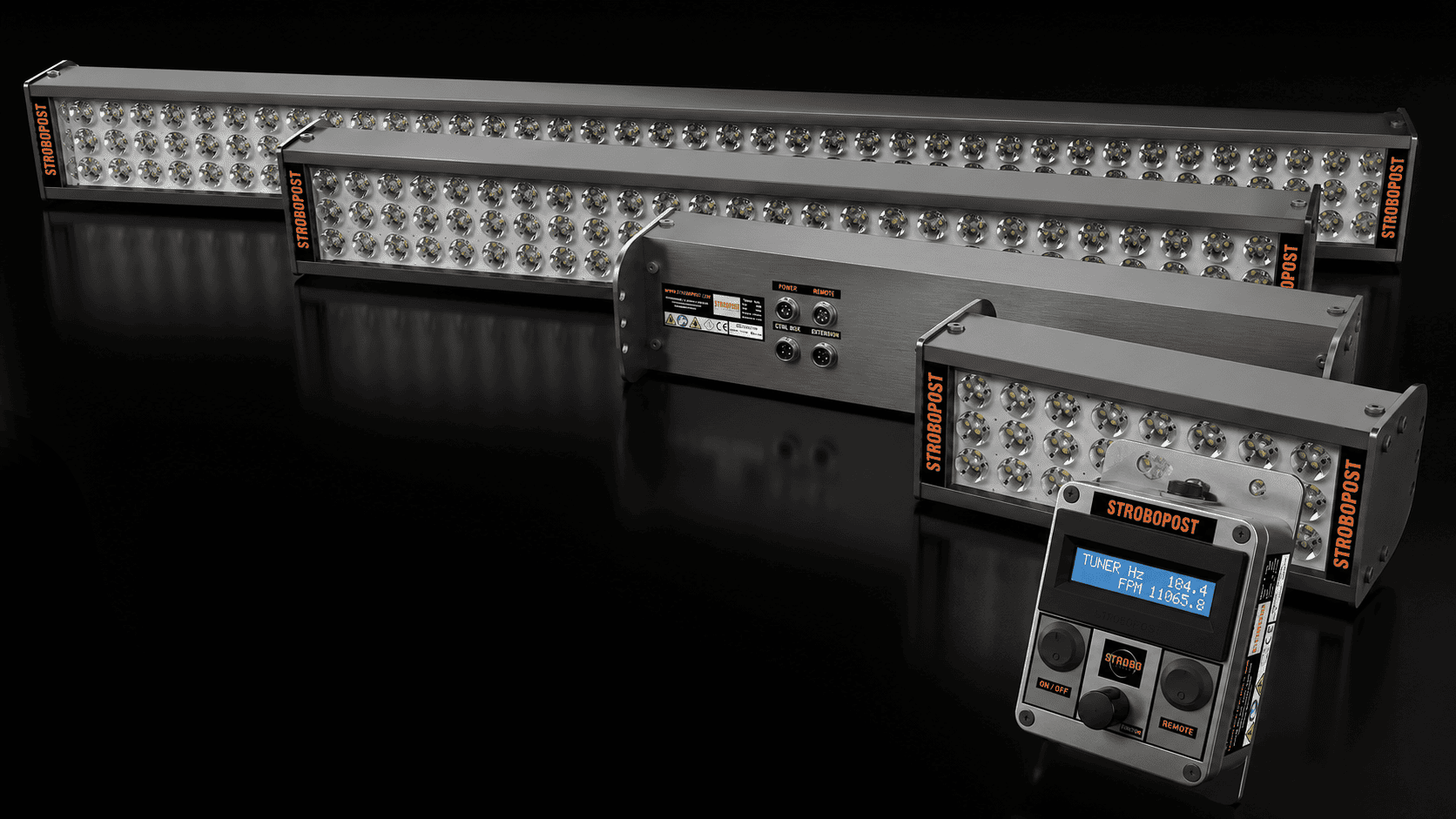 Lampada stroboscopica STROBOPOST FX Series installata su linea industriale